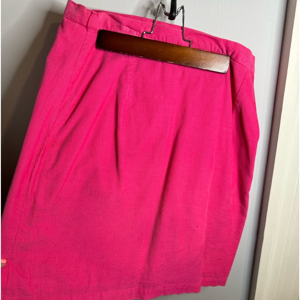 Lily Pod Pink Corduroy mini wrap skirt
